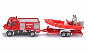 Металлическая модель - Пожарная машина Mercedes с катером, 1:87 (Siku, 1636k)